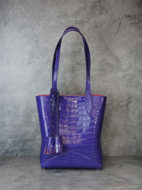 GRUMPYFACE TOTEBAG IN ALLIGATOR SKIN